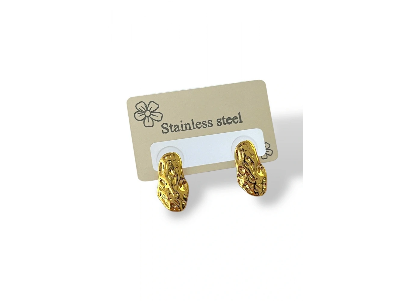 Altın Renk Çelik Küpe (Çift)