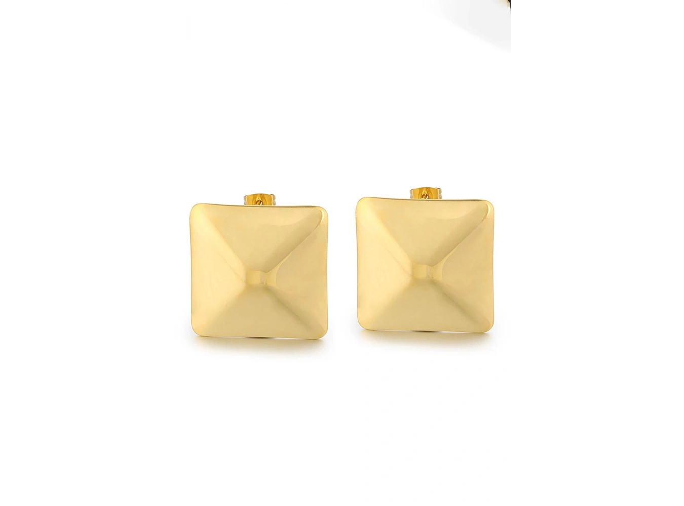 Altın Renk Çelik Küpe (Çift)