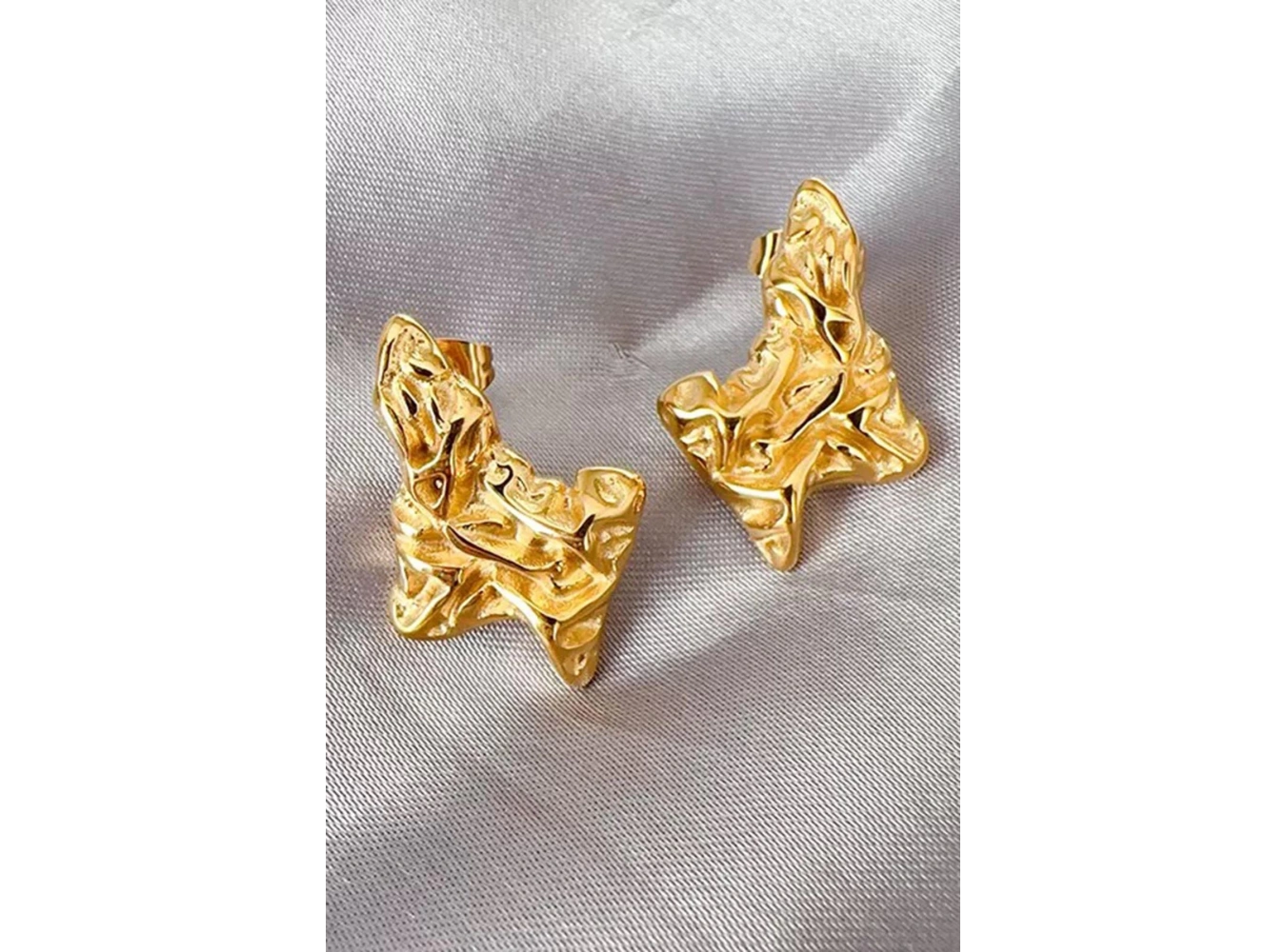 Altın Renk Çelik Küpe (Çift)