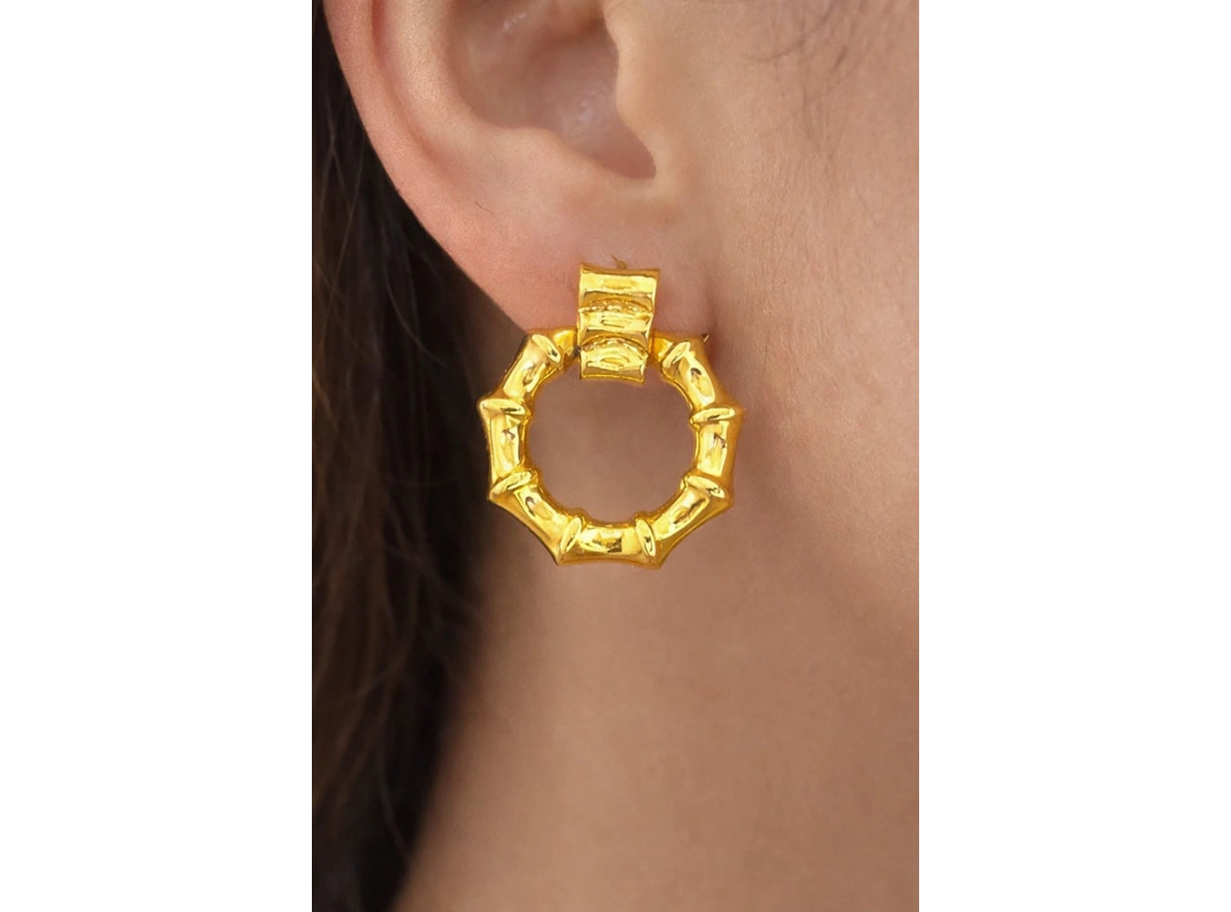 Altın Renk Çelik Küpe (Çift)