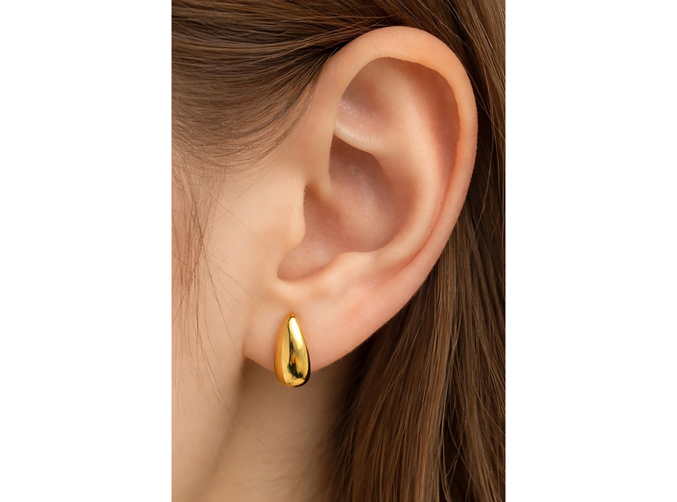 Altın Renk Çelik Küpe (Çift)