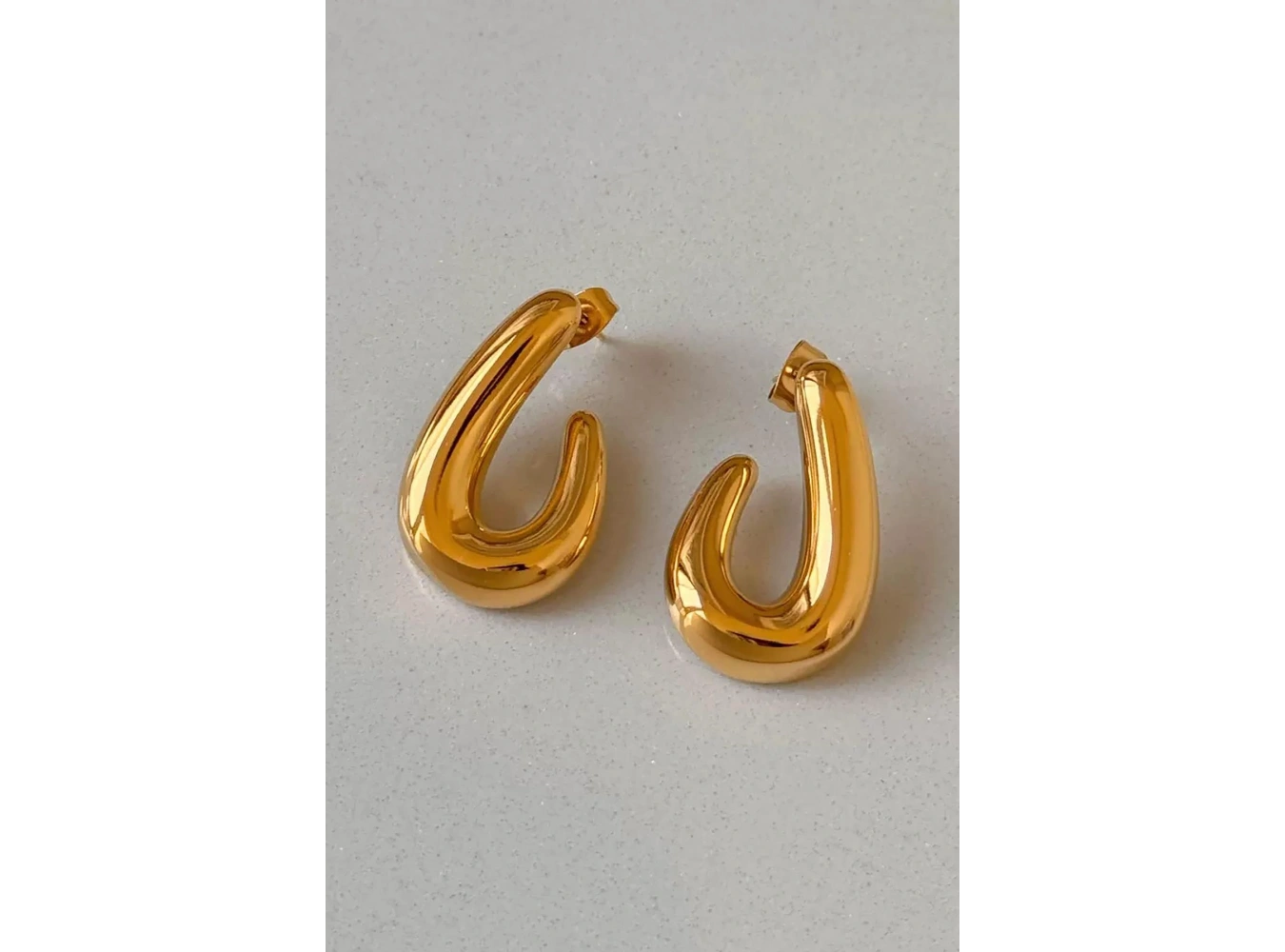 Altın Renk Çelik Küpe (Çift)