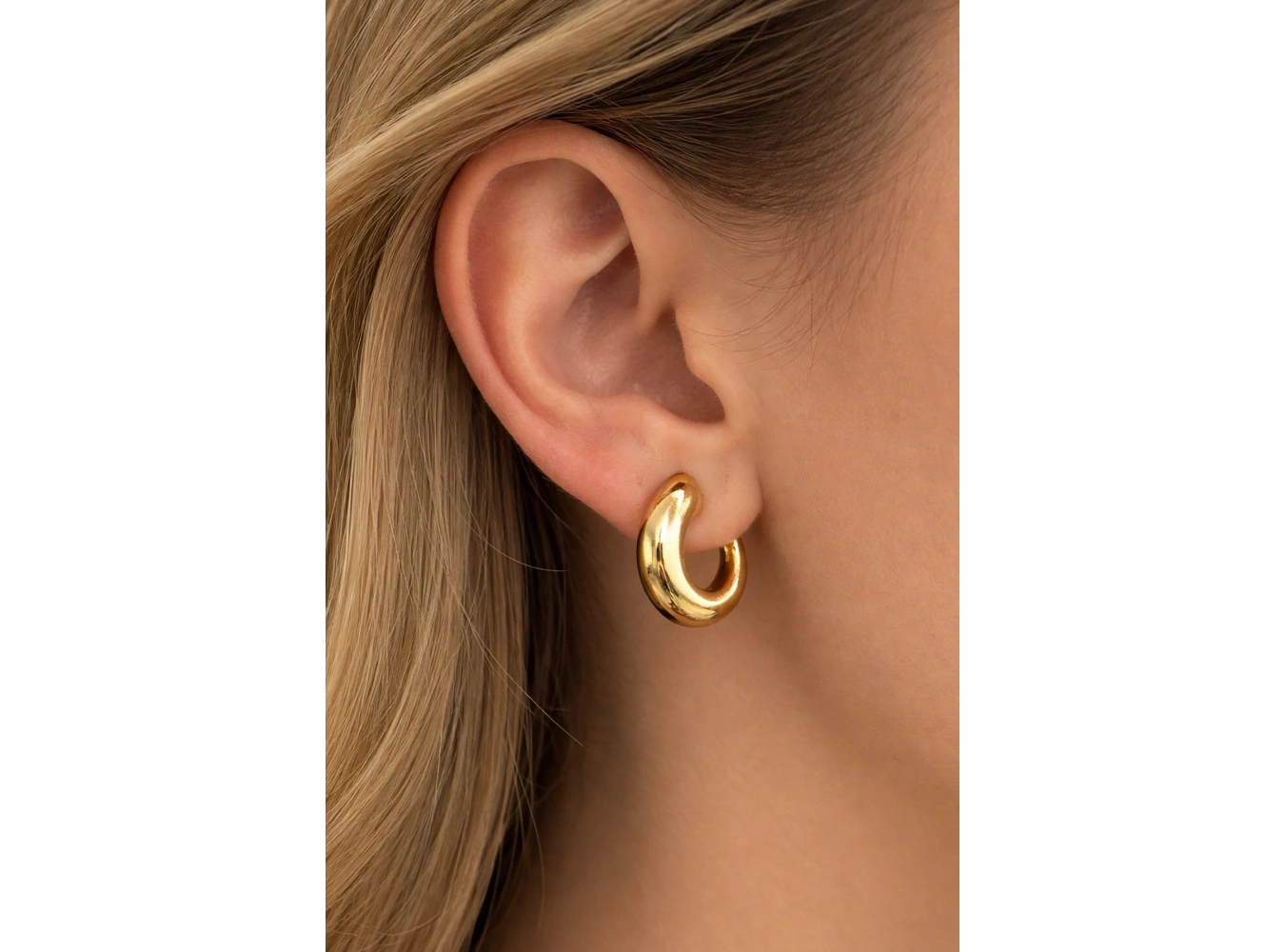 Altın Renk Çelik Küpe (Çift)