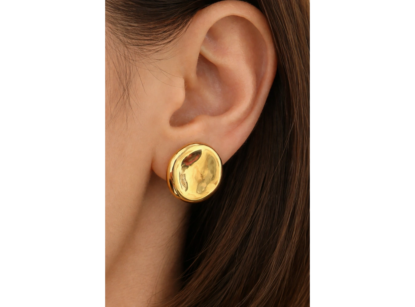 Altın Renk Çelik Küpe (Çift)