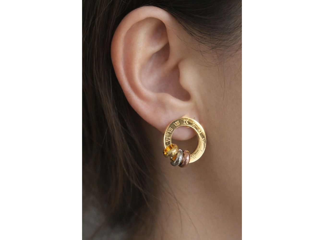 Altın Renk Çelik Küpe (Çift)