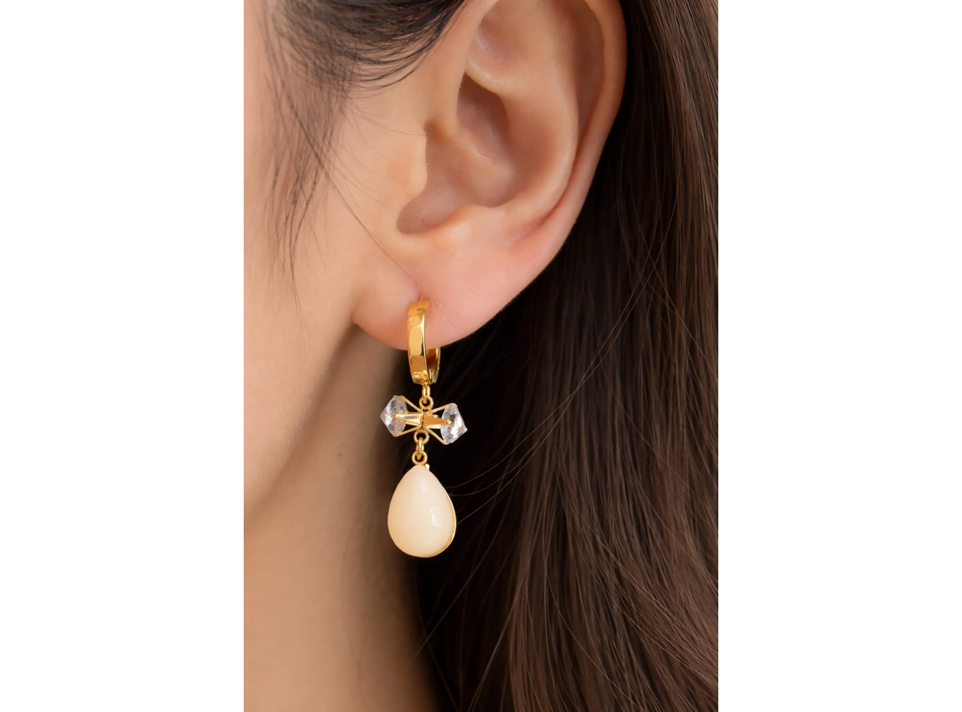 Altın Renk Çelik Küpe (Çift)