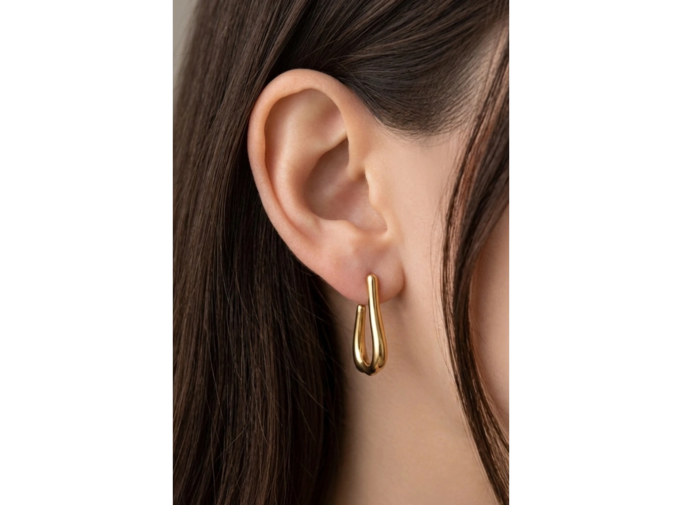 Altın Renk Çelik Küpe (Çift)