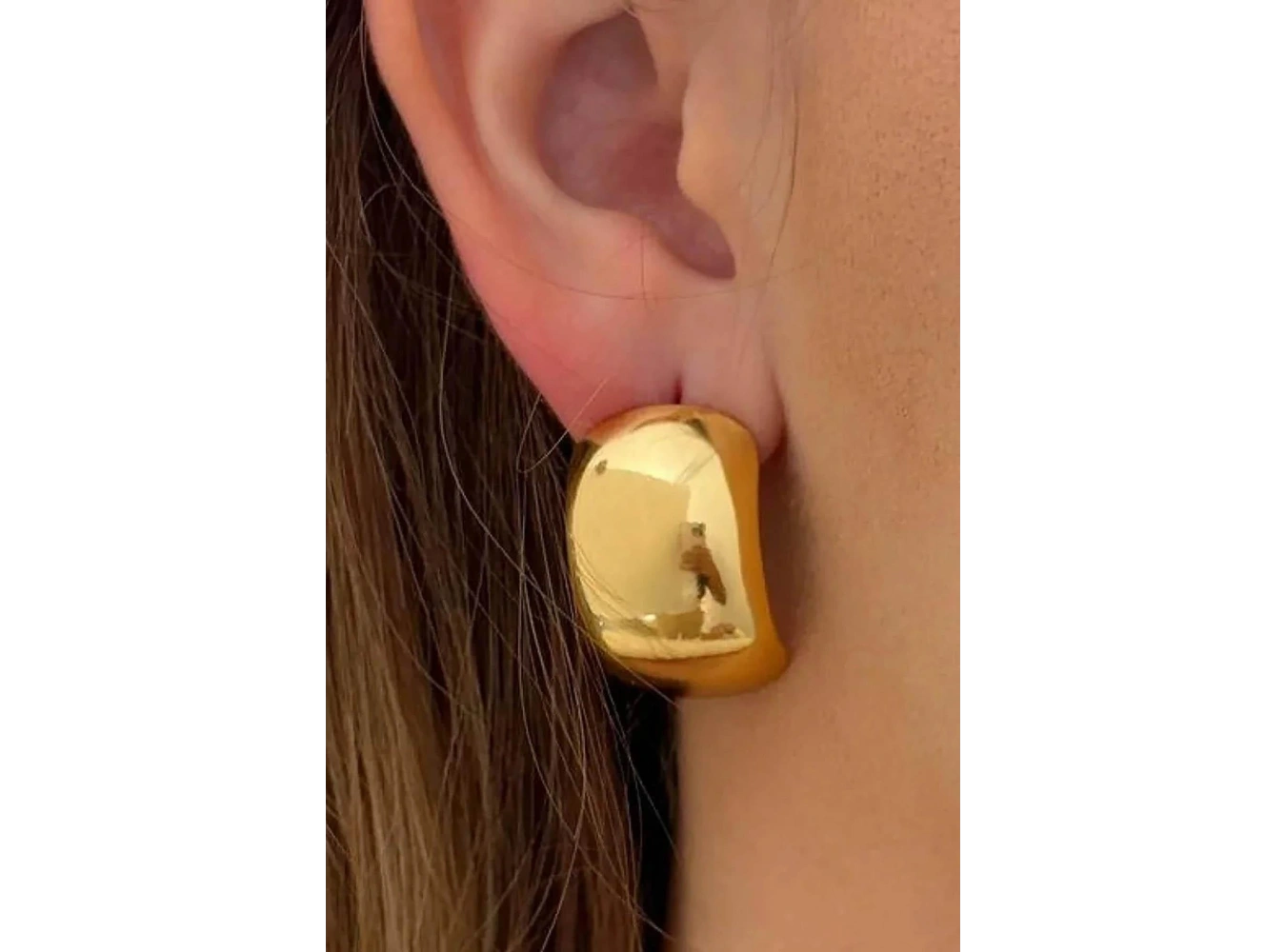 Altın Renk Çelik Küpe (Çift)