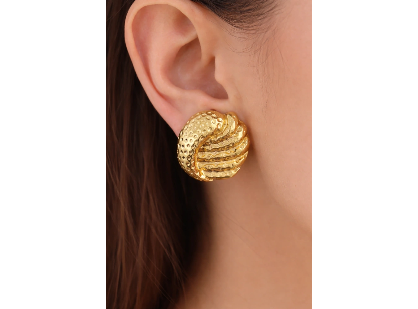 Altın Renk Çelik Küpe (Çift)