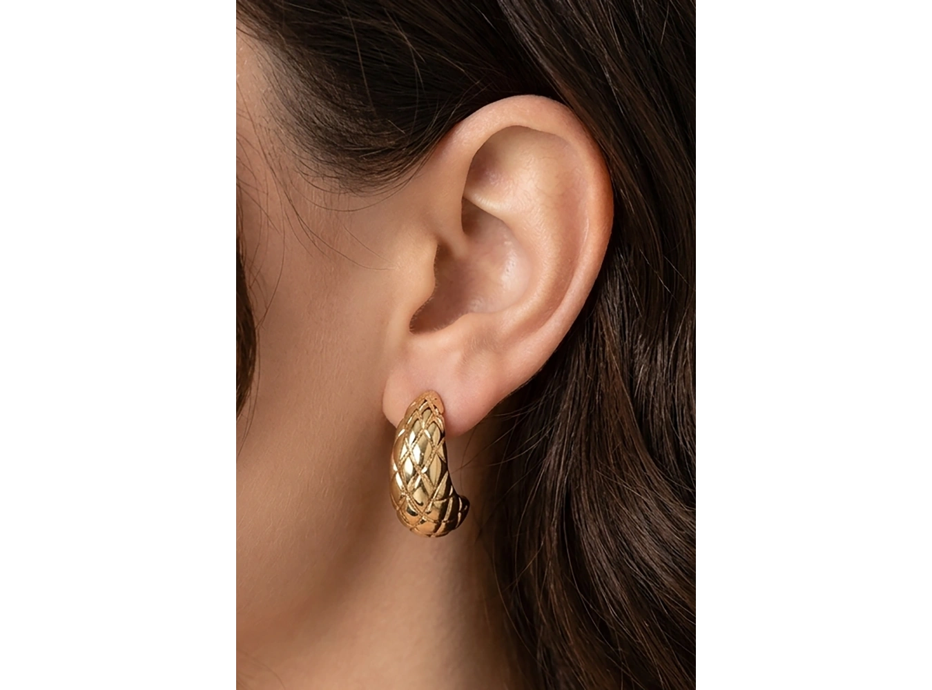 Altın Renk Çelik Küpe (Çift)