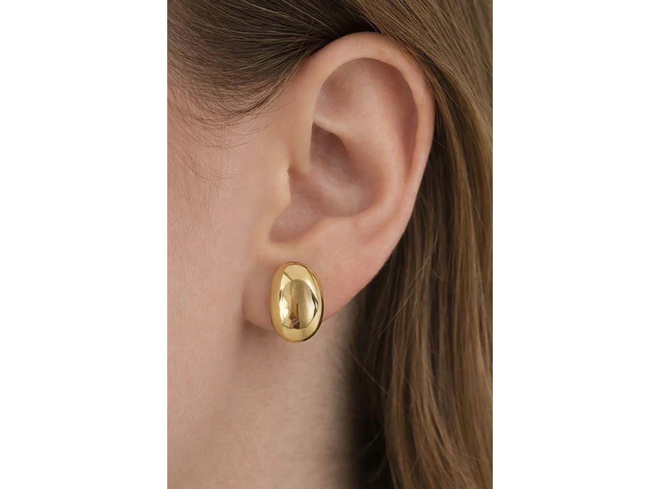 Altın Renk Çelik Küpe (Çift)