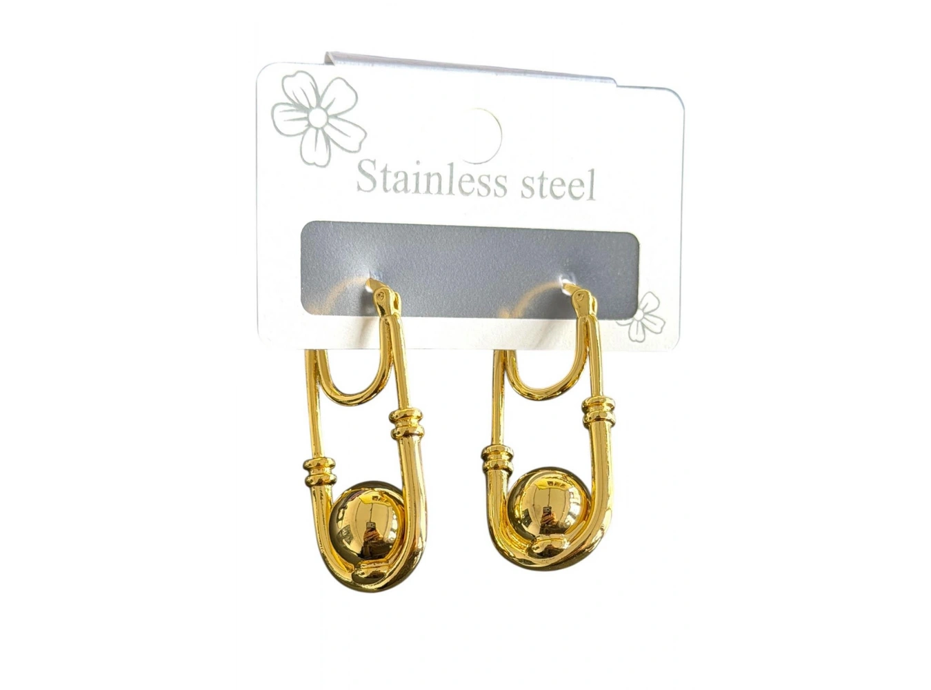 Altın Renk Çelik Küpe (Çift)