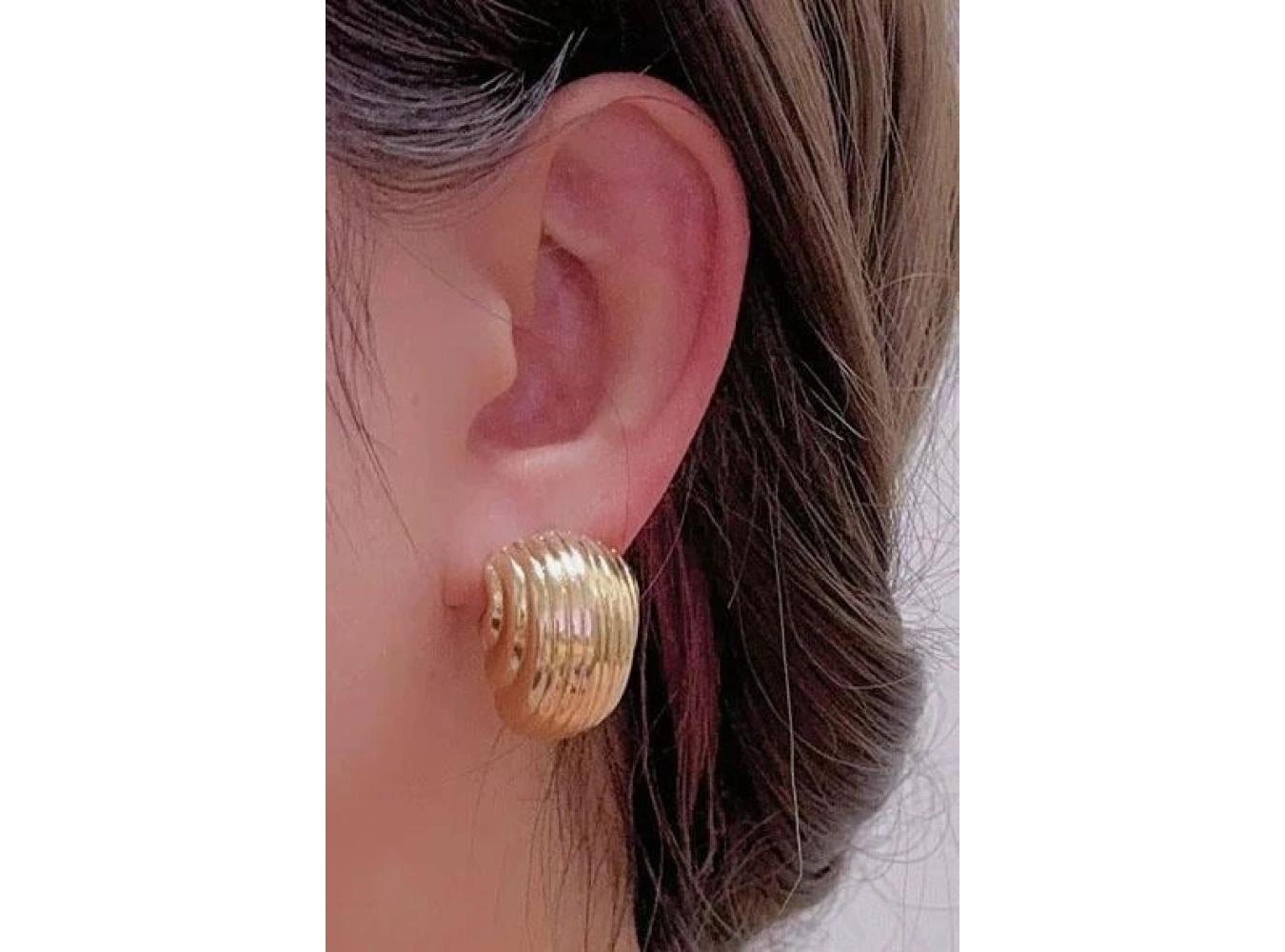 Altın Renk Çelik Küpe (Çift)