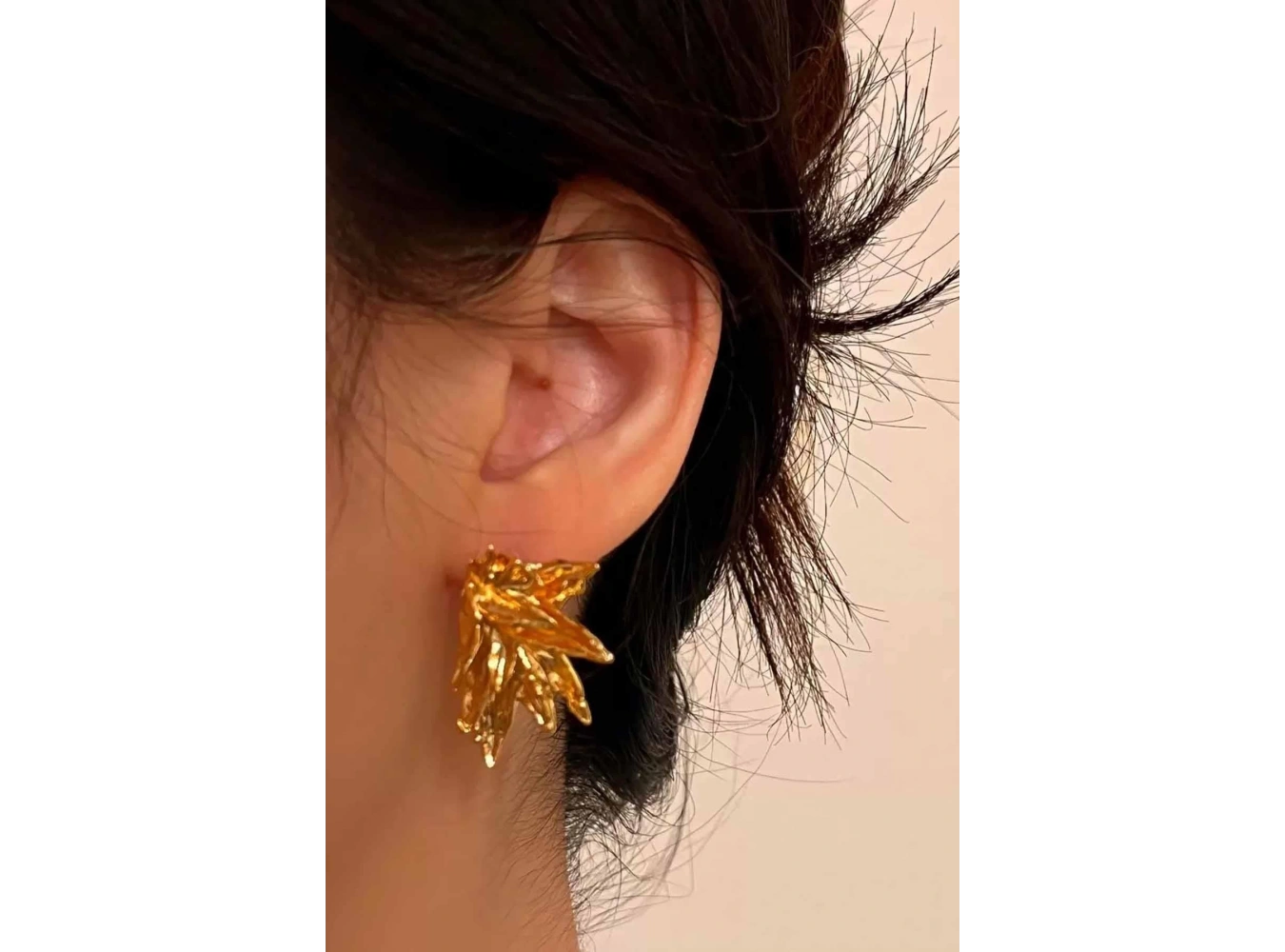 Altın Renk Çelik Küpe (Çift)