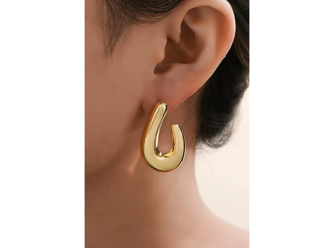 Altın Renk Çelik Küpe (Çift)