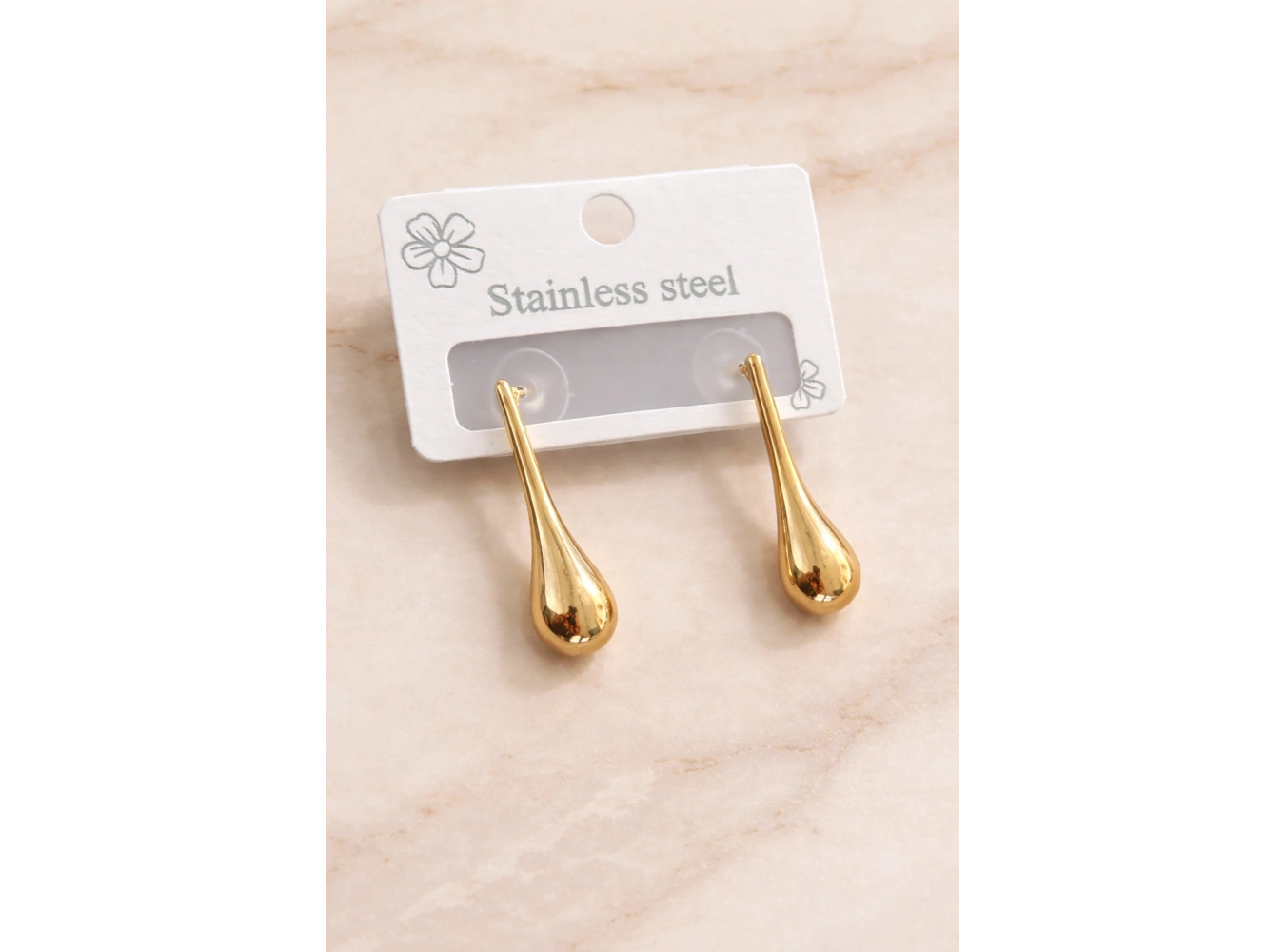 Altın Renk Çelik Küpe (Çift)