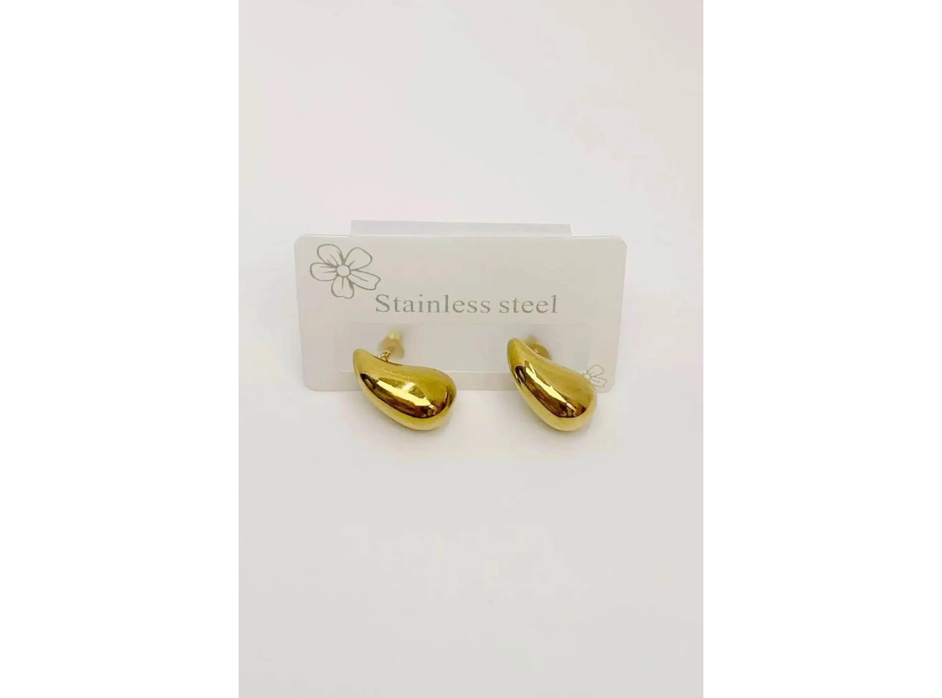 Altın Renk Çelik Küpe (Çift)