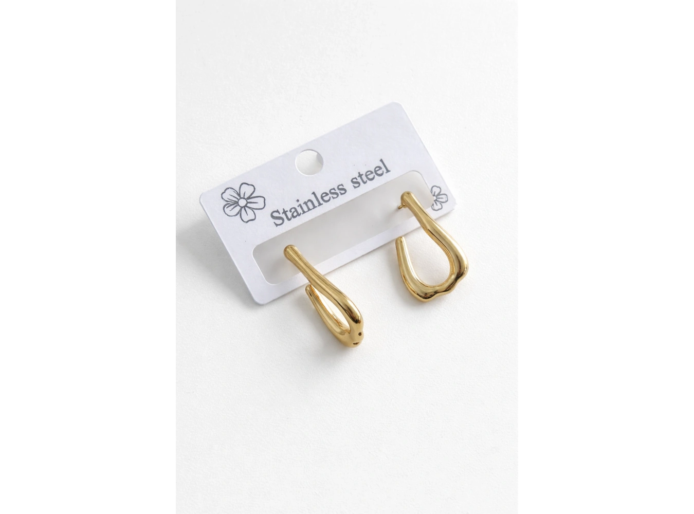 Altın Renk Çelik Küpe (Çift)