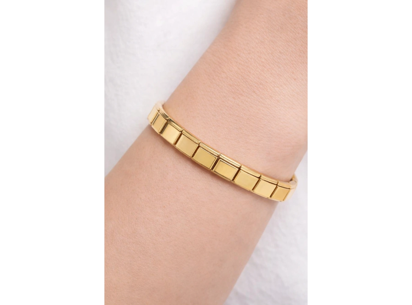 Altın Renk Çelik Nomination Bileklik