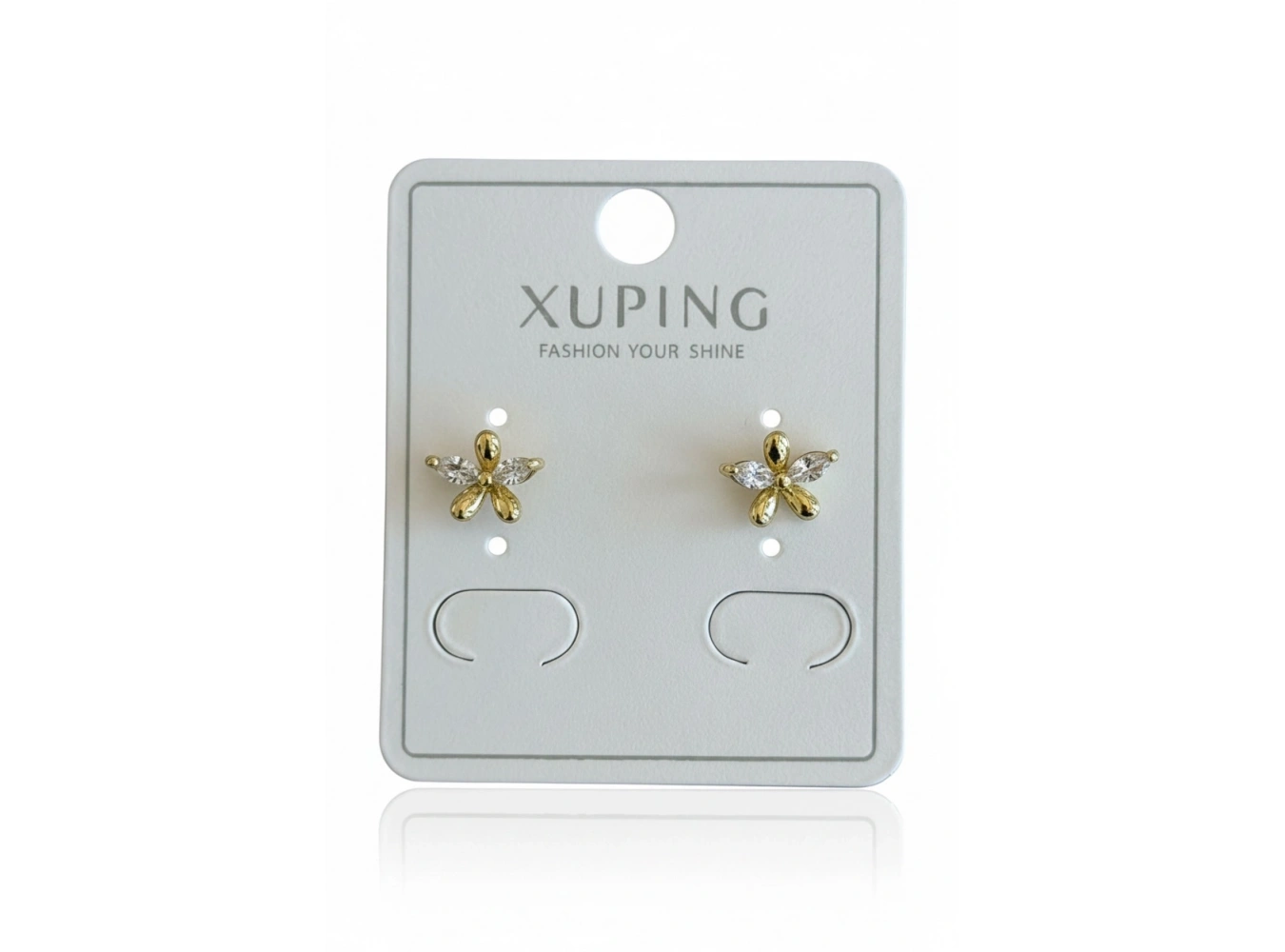 Altın Renk Çiçek Figürlü Xuping Küpe (Çift)