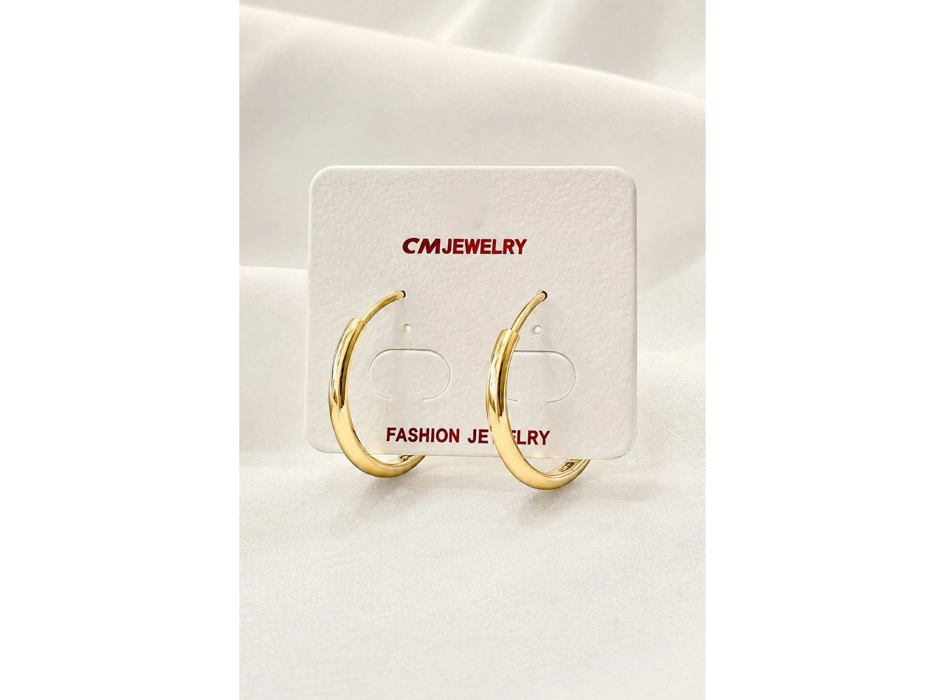 Altın Renk Cm Halka Küpe (Çift)