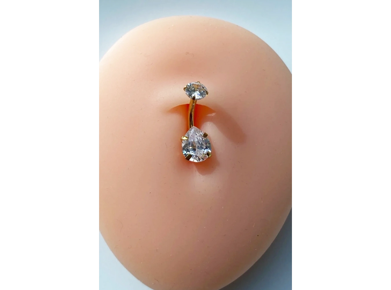 Altın Renk Damla Figürlü Cerrahi Çelik Göbek Piercing