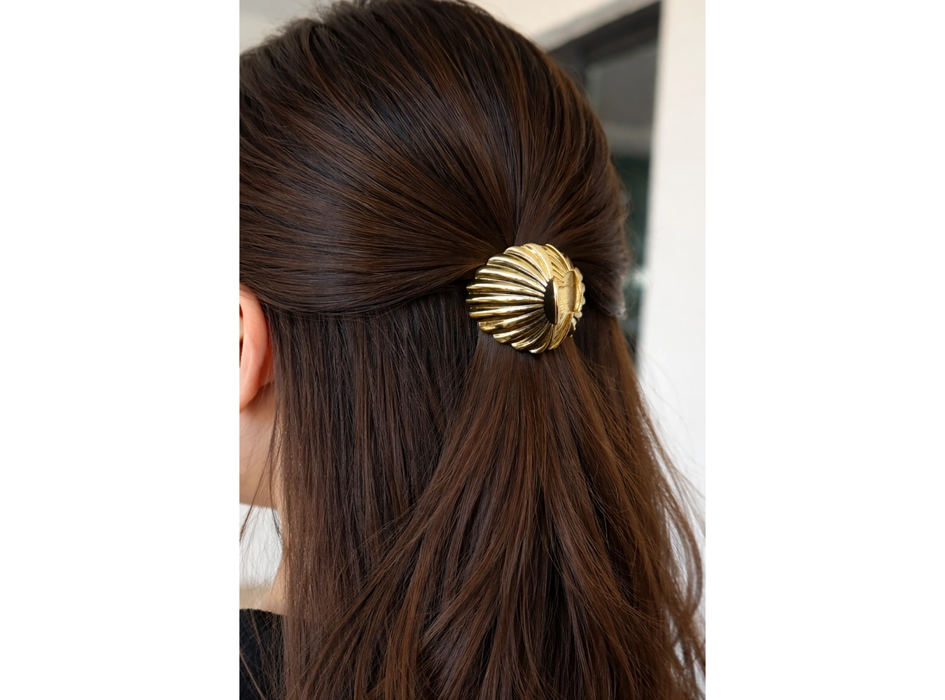 Altın Renk Deniz Kabuğu Figürlü Metal  Mandal Toka