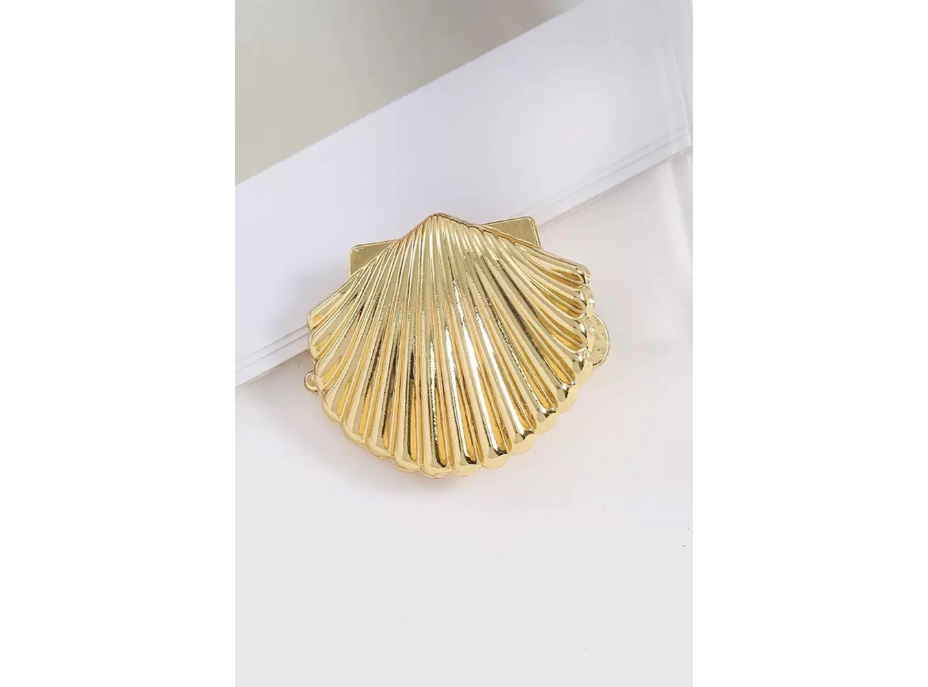 Altın Renk Deniz Kabuğu Figürlü Metal  Mandal Toka