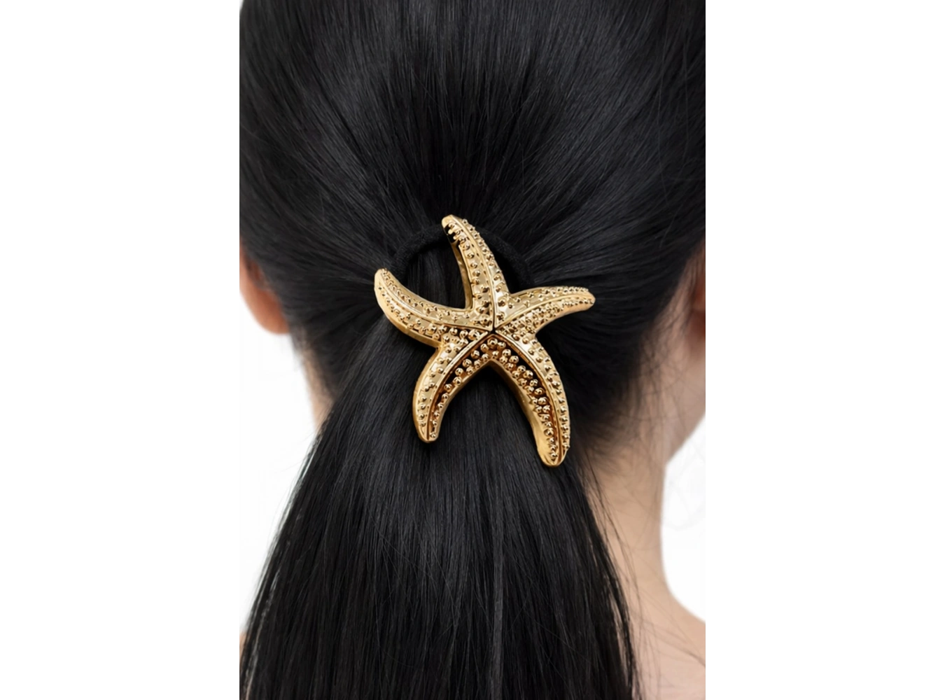 Altın Renk Deniz Yıldızı Figürlü Metal Lastik Toka