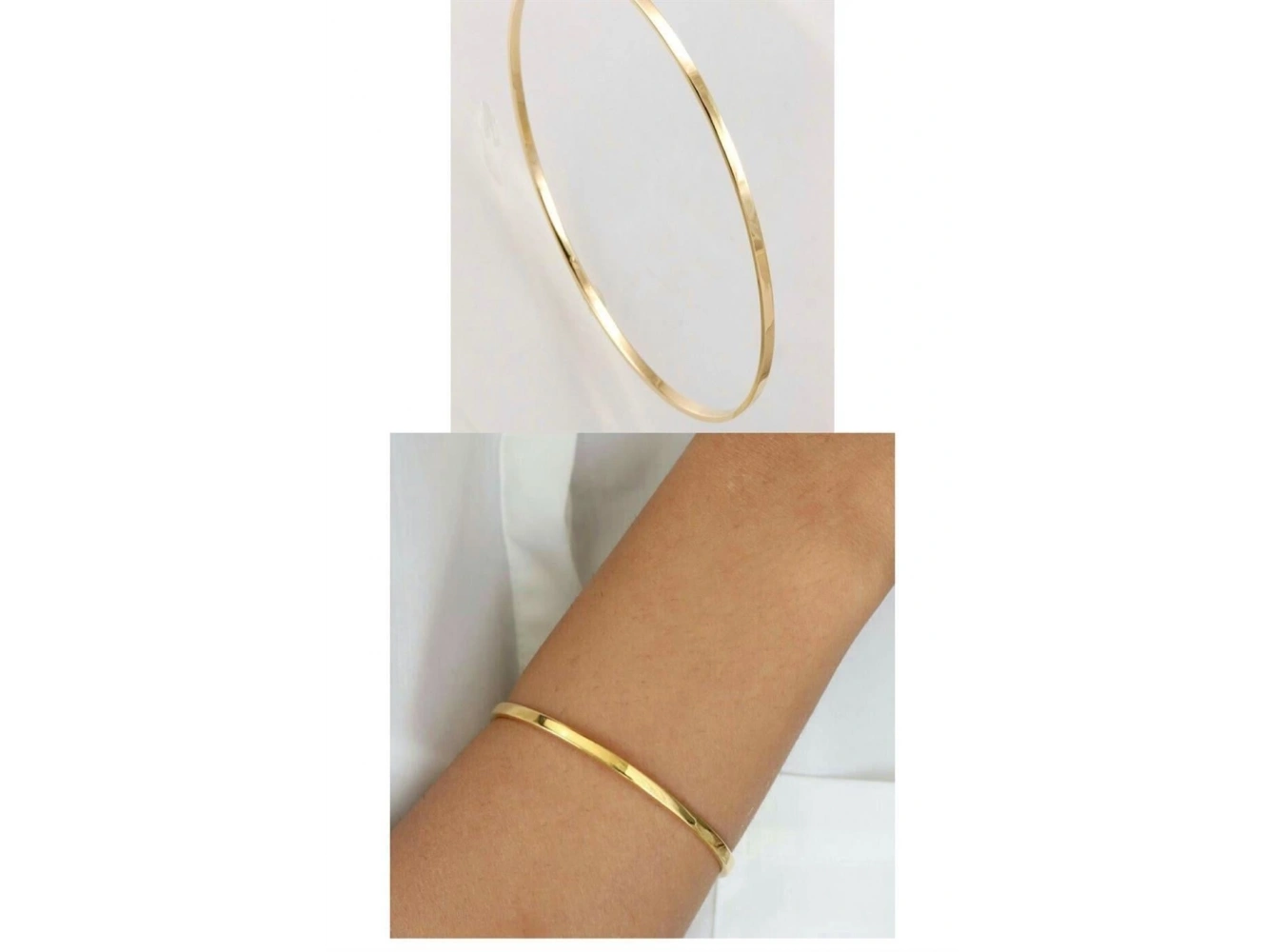 Altın Renk Düz Ajda Bilezik