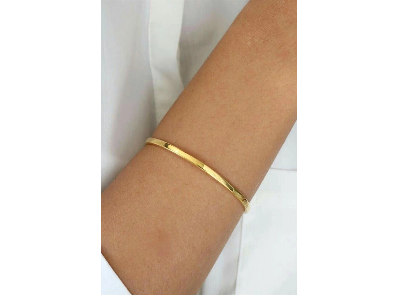 Altın Renk Düz Ajda Bilezik