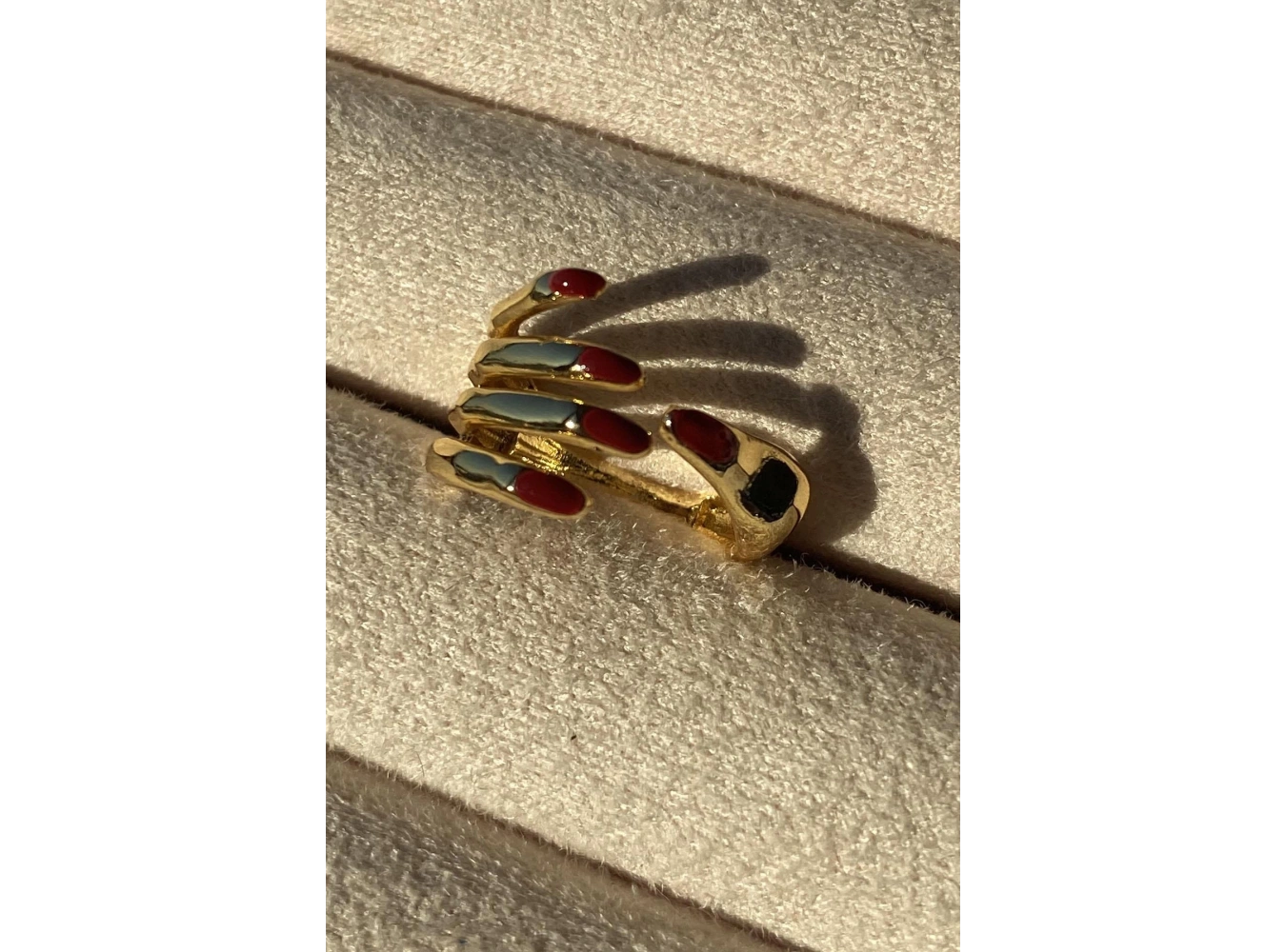 Altın Renk El Figürlü Ayarlanabilir Yüzük