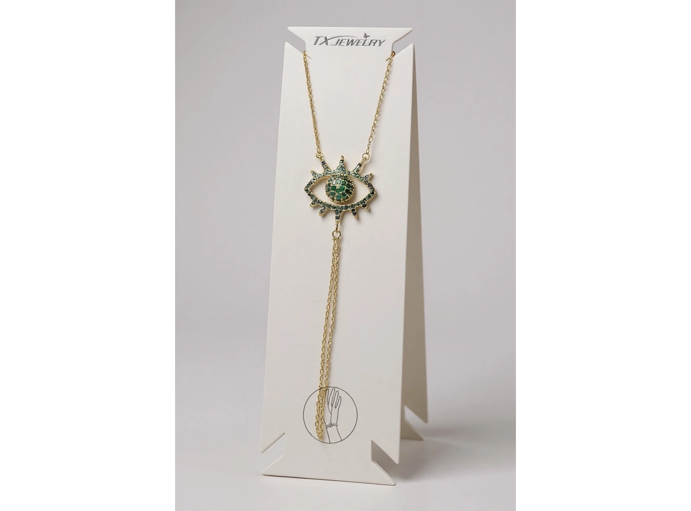 Altın Renk Göz Figürlü 14K Altın Kaplama TX Şahmeran