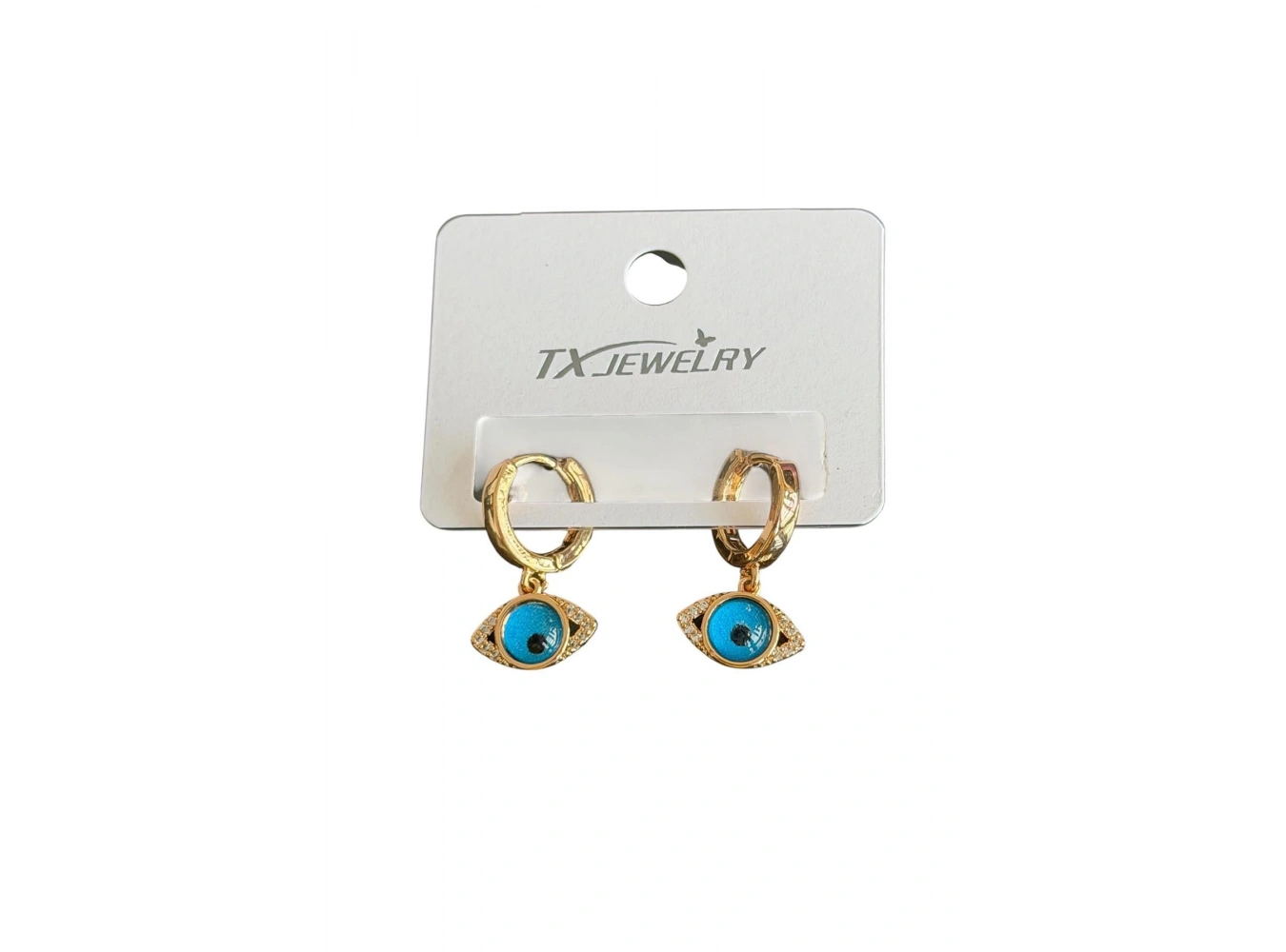 Altın Renk Göz Figürlü Tx Küpe (Çift)