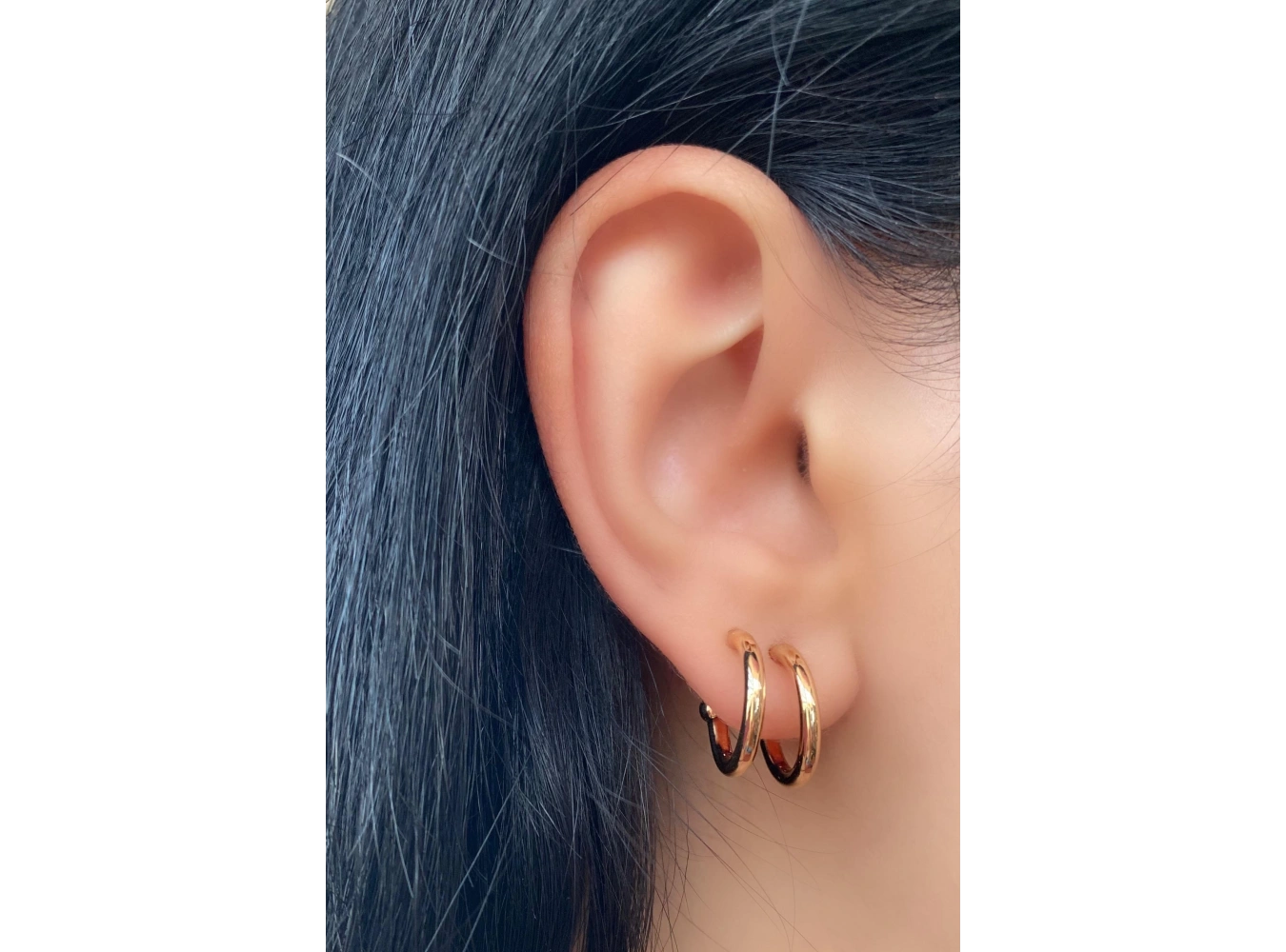 Altın Renk Halka Küpe (Çift)