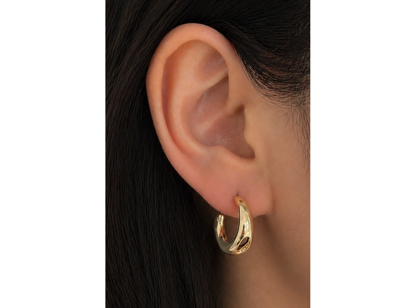 Altın Renk Halka Küpe (Çift)