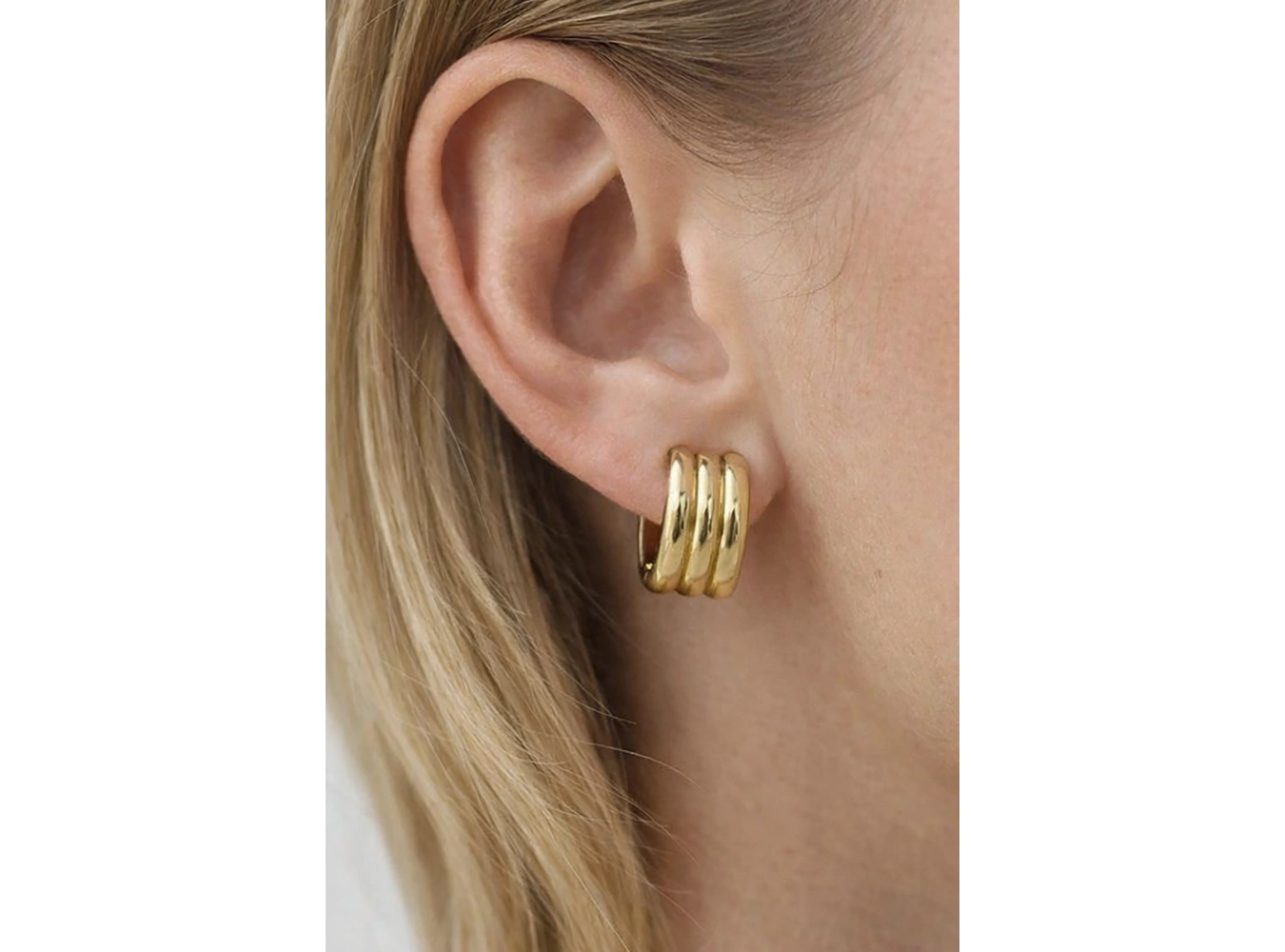 Altın Renk Halka Xuping Küpe (Çift)