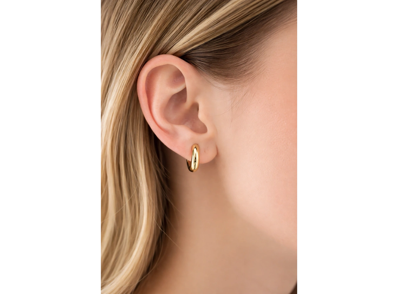 Altın Renk Halka Xuping Küpe (Çift)