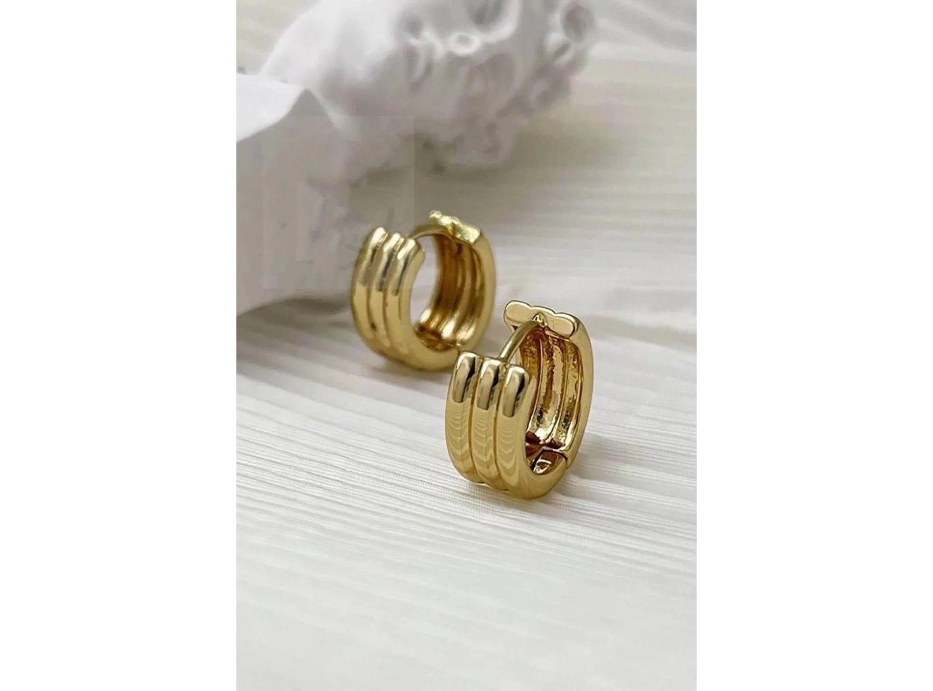 Altın Renk Halka Xuping Küpe (Çift)