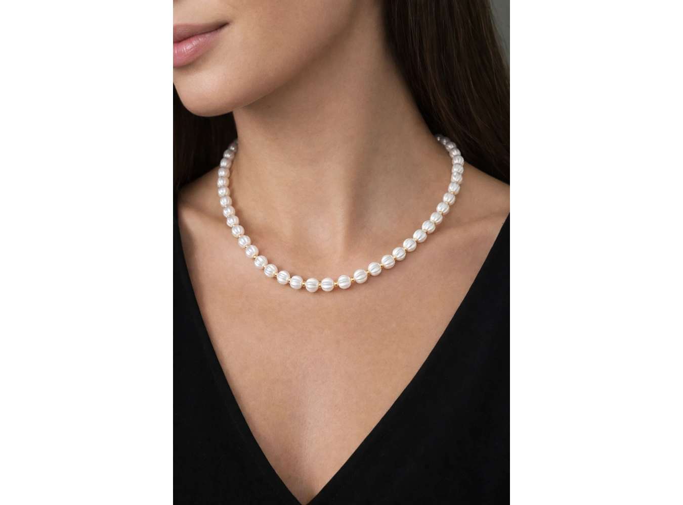 Altın Renk İnci Kolye