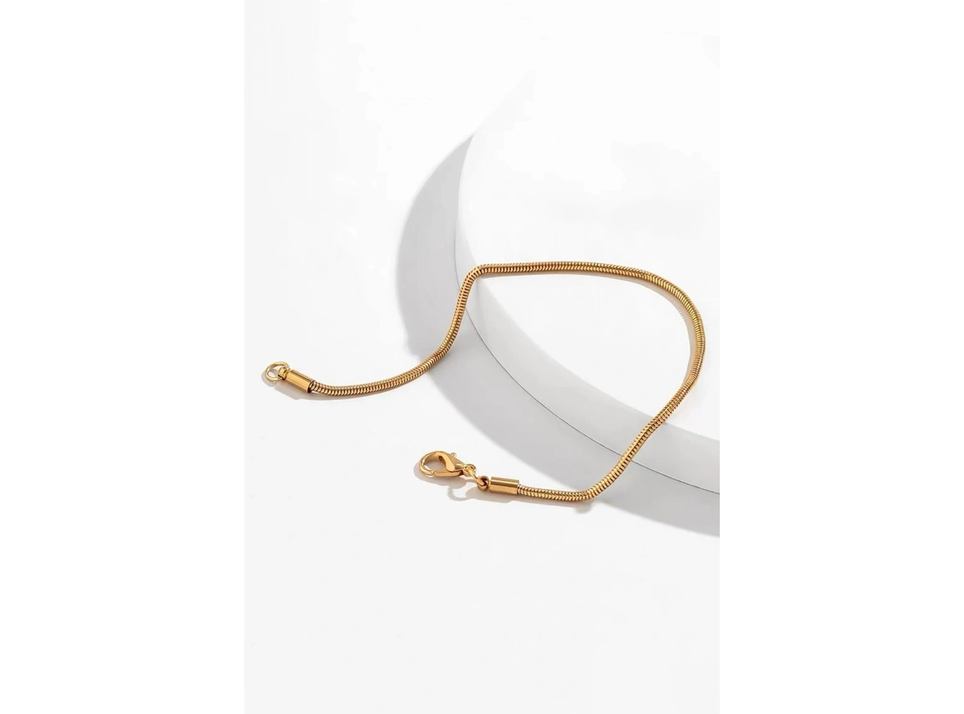 Altın Renk İtalyan Zincir Çelik Bileklik (Unisex)