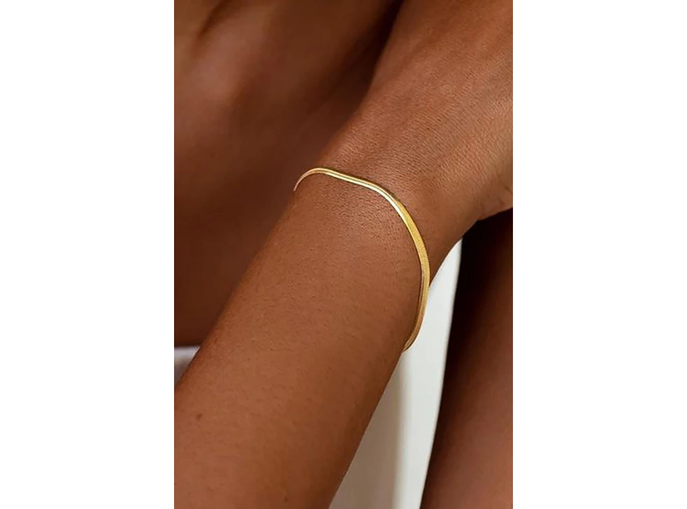 Altın Renk İtalyan Zinciri Çelik Bileklik