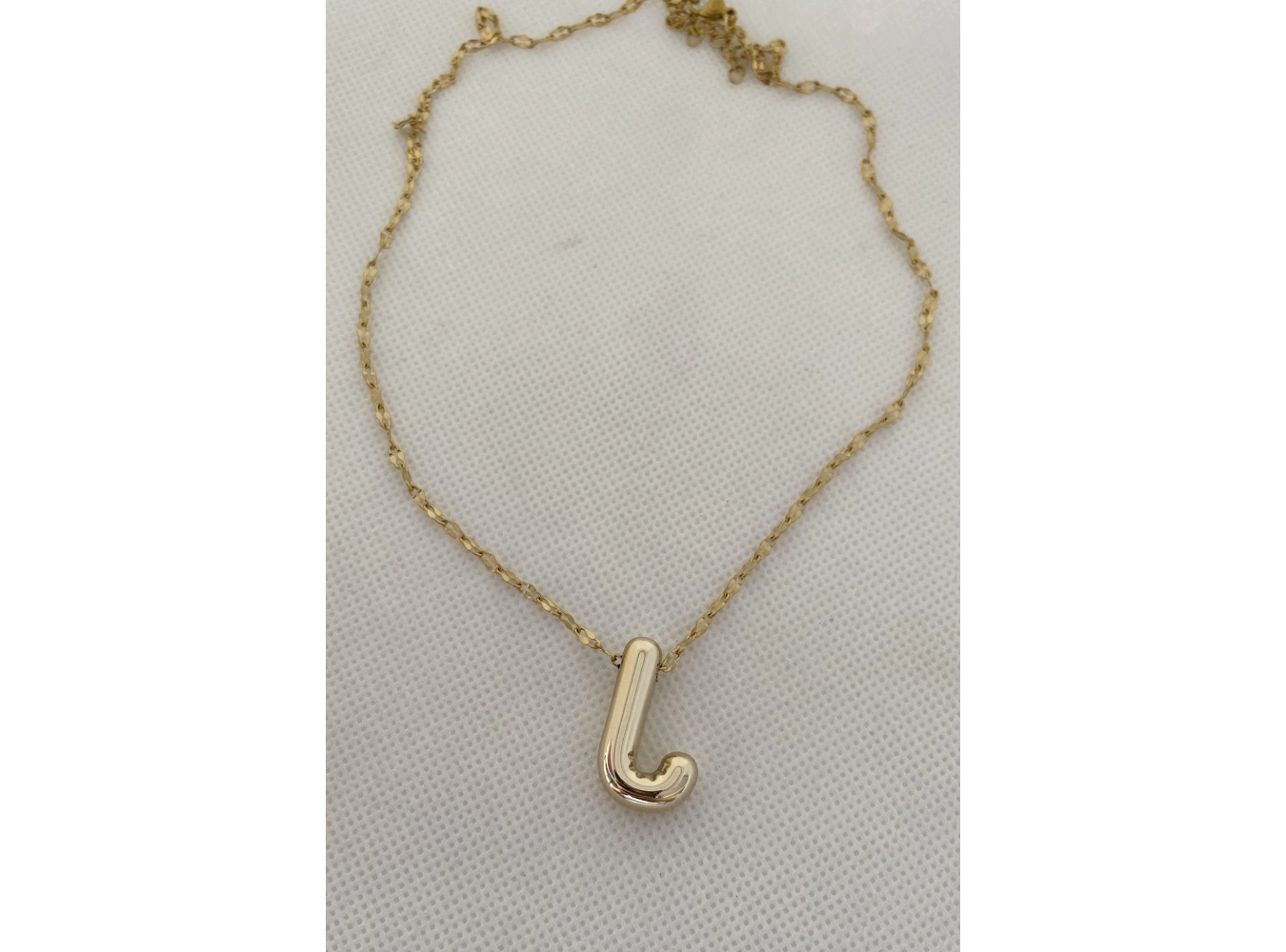 Altın Renk J Harf Çelik Balon Kolye