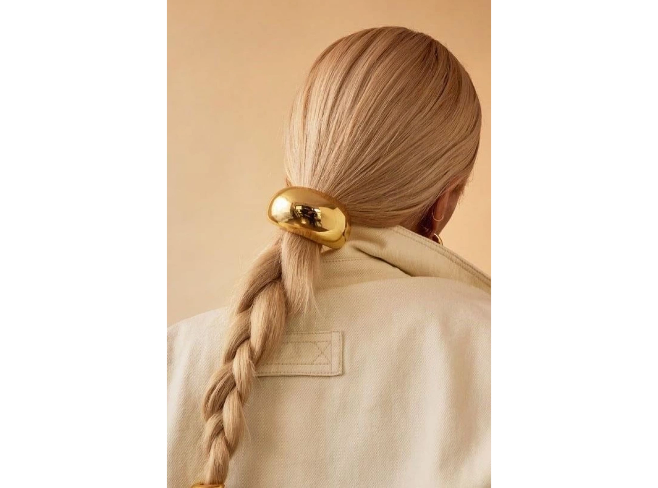 Altın Renk Kalın Metal Detaylı Lastik Toka