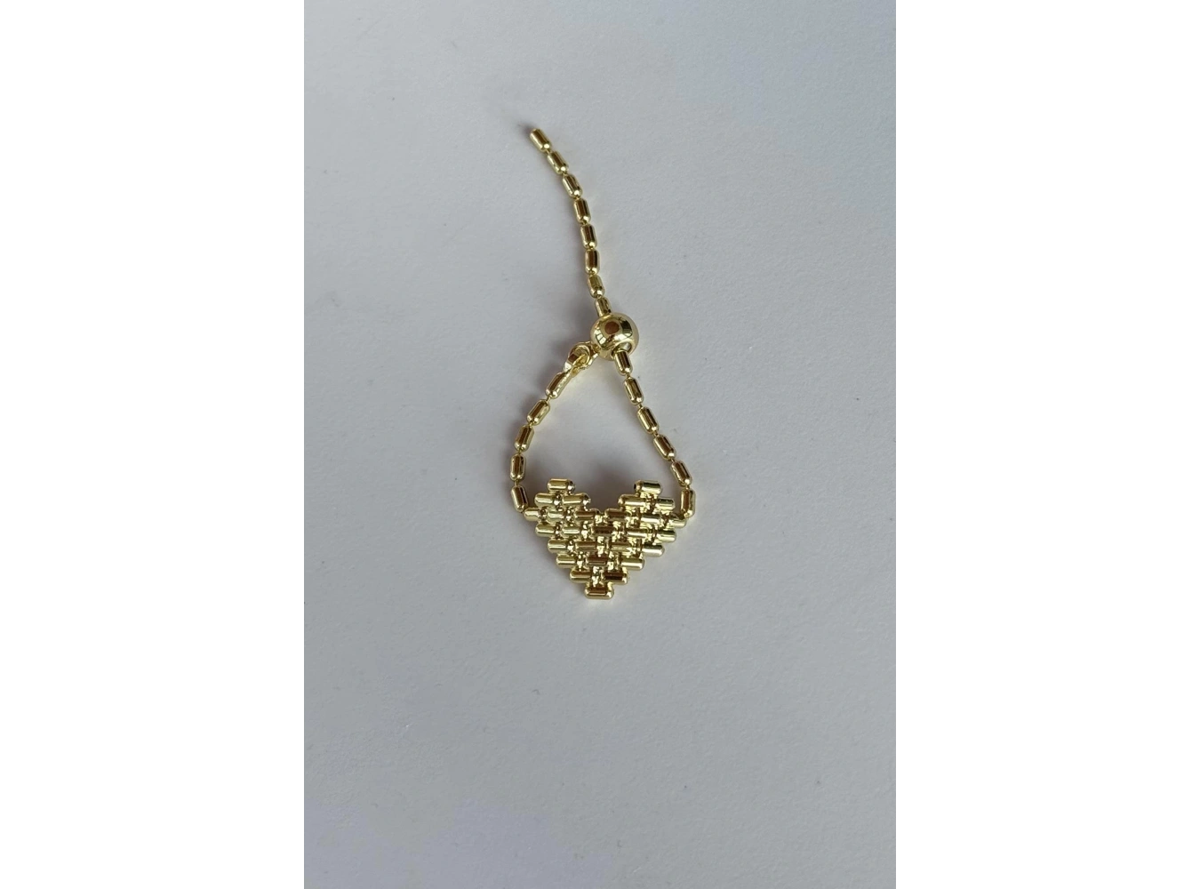 Altın Renk Kalp Detaylı Ayarlanabilir Yüzük