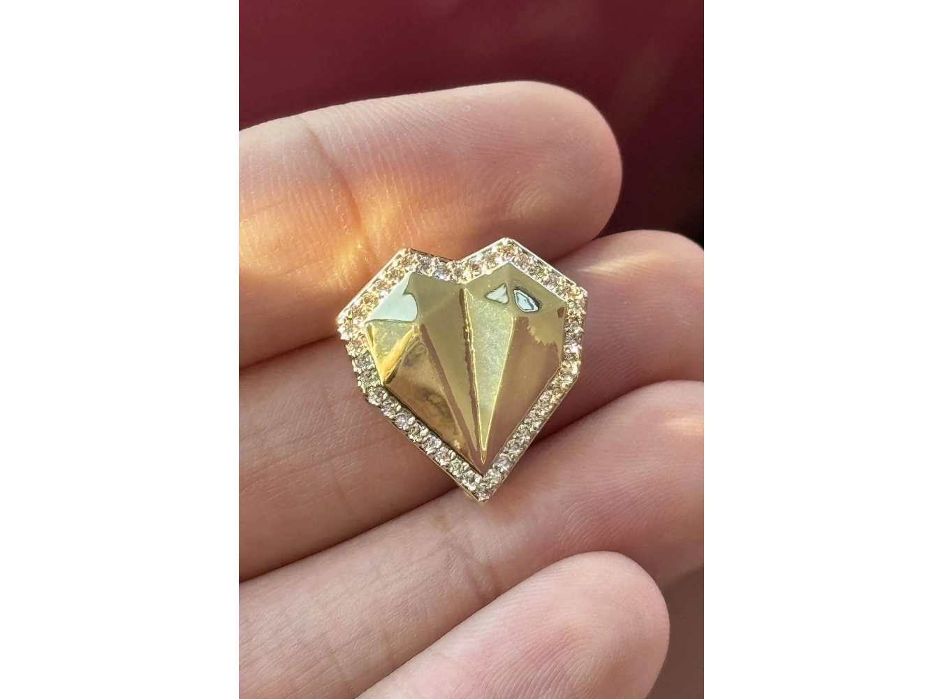 Altın Renk Kalp Figürlü Ajda Charm / Kolye/ Bileklik Ucu