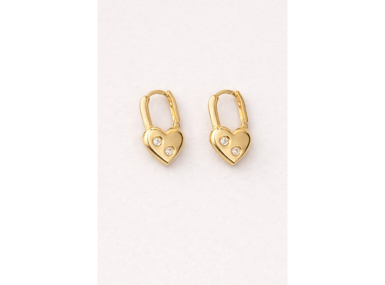 Altın Renk Kalp Figürlü Çelik TX  Küpe (Çift)