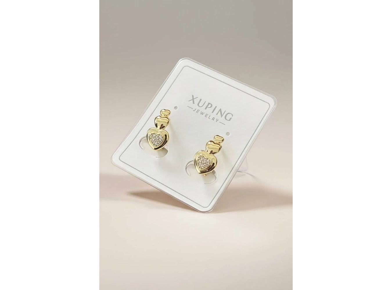 Altın Renk Kalp Figürlü Xuping Küpe (Çift)