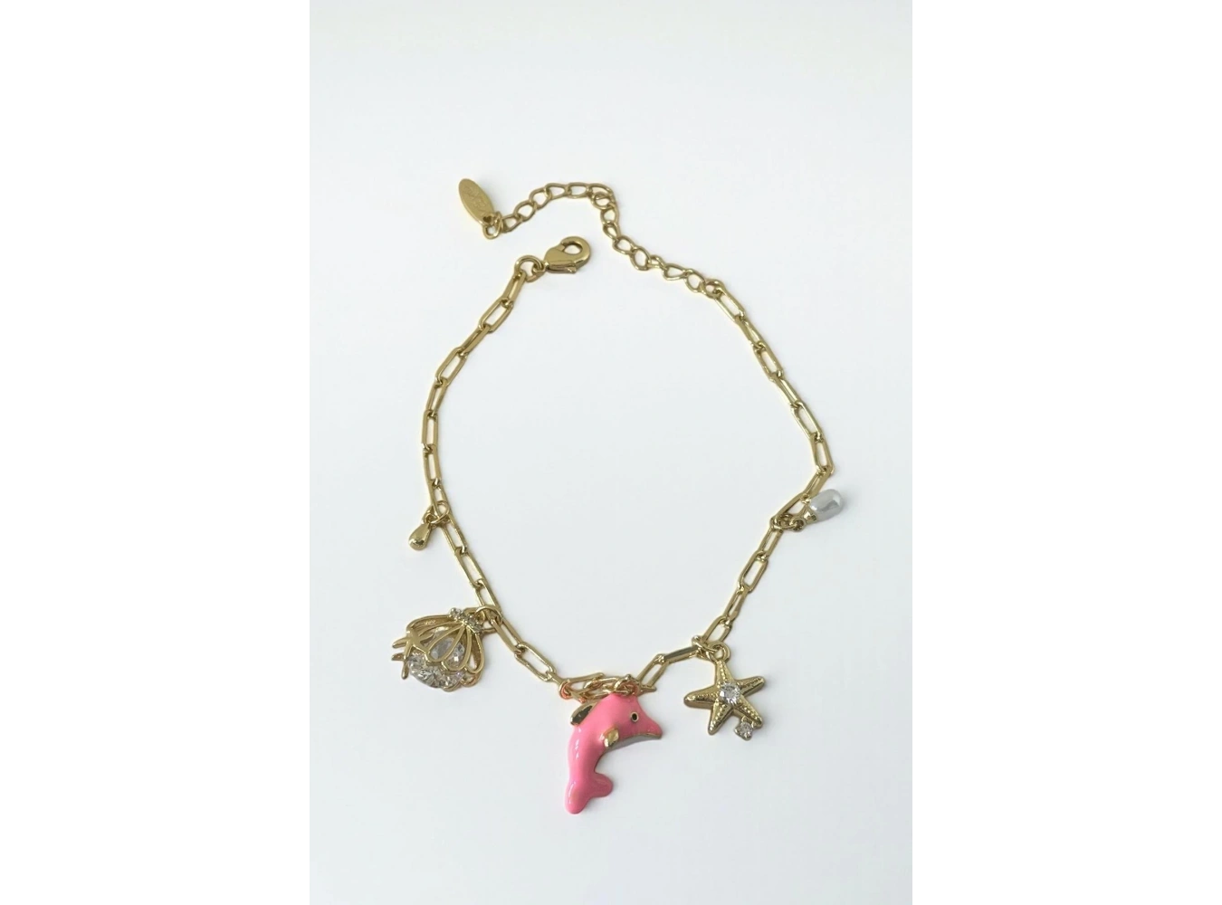 Altın Renk Karışık Figürlü Taş Detaylı YSX Bileklik