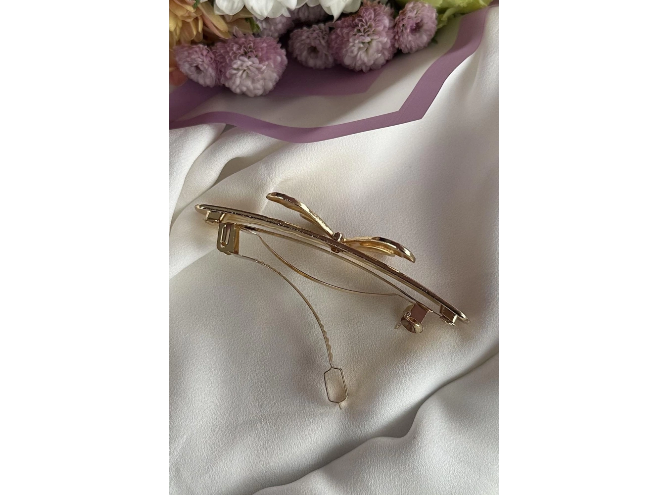 Altın Renk Kelebek Figürlü Metal Otomat Toka